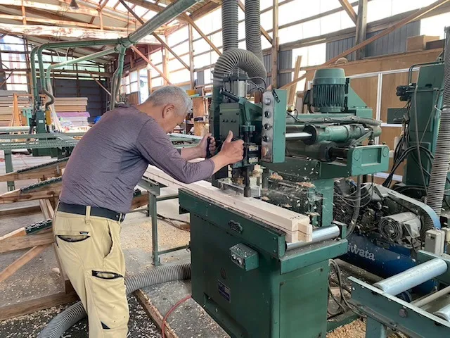 愛知県愛西市M様邸　 本社工場にて、建前の準備が始まりました🏡